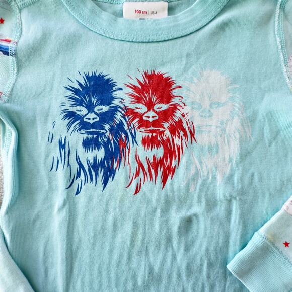 Hanna Andersson x Star Wars Chewbaca Long John PJs Size 4 - Picture 2 of 6